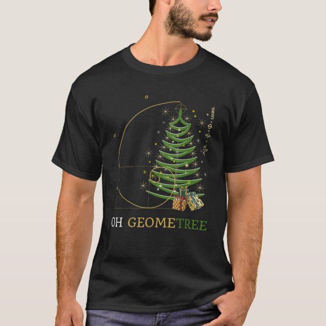Oh Geometree Geometree funny math Fibonacci Christ T-Shirt (Front)