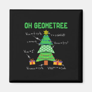 Oh Geometree Geometry Math Science Teacher Christm Magnet