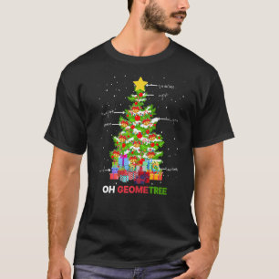Oh Geometree Tree Christmas Tree Geometry Math Te T-Shirt