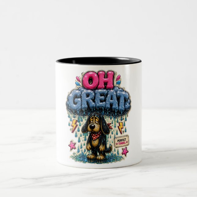 Oh Great Personalised Funny Sarcastic Two-Tone Coffee Mug (Center)