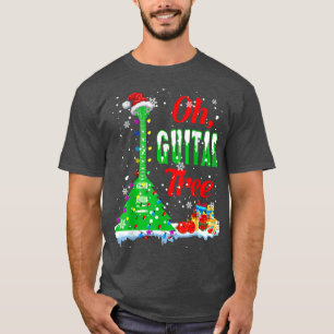 Oh Guitar Tree Funny Christmas Lights Xmas Tree Sa T-Shirt