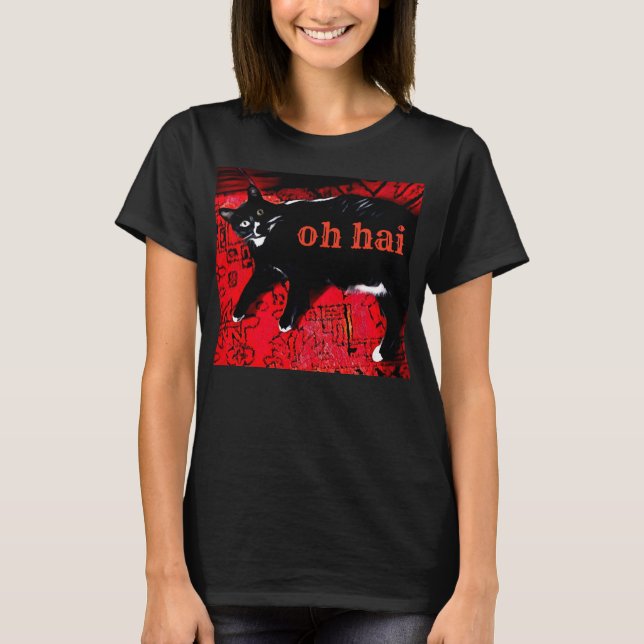 Oh Hai Plus-Size Sweatshirt T-Shirt (Front)