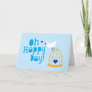 Oh Happy Day card and products with cute tweeting