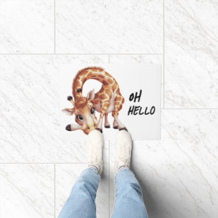 Oh Hello Giraffe Doormat