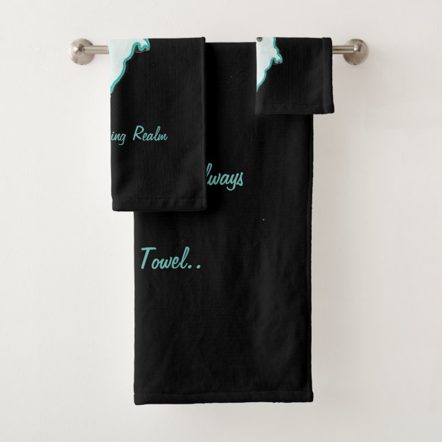 Oh Hello...The Friendly Candle Ghost Bath Towel Set (Insitu)