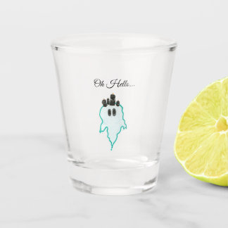 Oh Hello...The Friendly Candle Ghost Shot glass! Glass