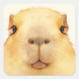 Oh Hello There Capybara Square Sticker