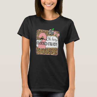 Oh Hey Second Grade Leopard Back To School Kids Te T-Shirt