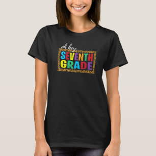 Oh Hey Seventh Grade Back To School Supplies Leopa T-Shirt