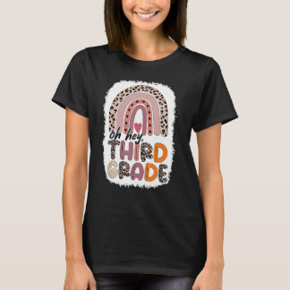 Oh Hey Third Grade Rainbow Bleached Back To School T-Shirt