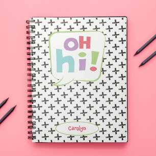 Oh Hi! Colorful Speech Bubble Notebook