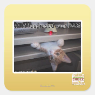 oh hi i upgraded your RAM Square Sticker