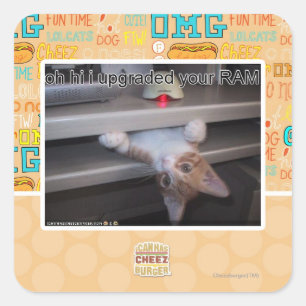 oh hi i upgraded your RAM Square Sticker