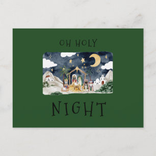 Oh Holy Night African American Nativity Christmas Holiday Postcard