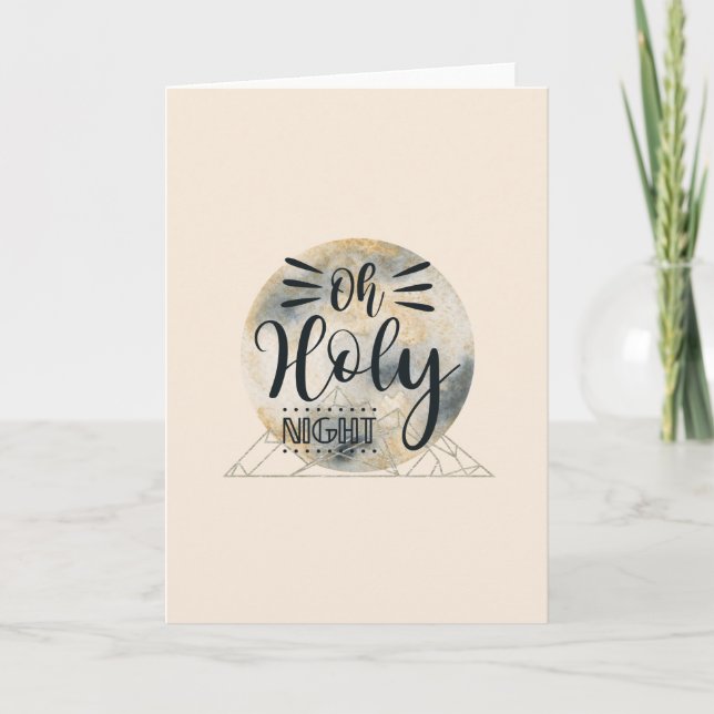 Oh Holy Night Blank Christmas Card (Front)