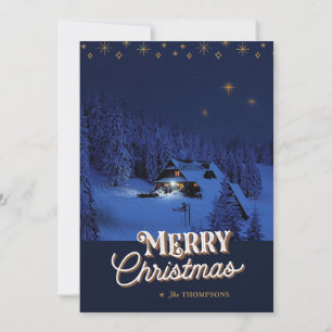 Oh Holy Night  Christmas Photo Card