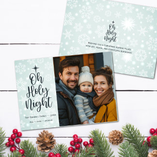 Oh Holy Night Custom Religious Photo Christmas Holiday Card