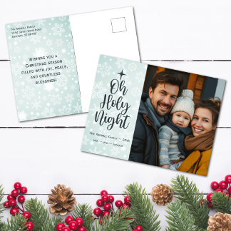 Oh Holy Night Custom Religious Photo Christmas Holiday Postcard