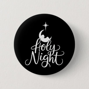 Oh Holy Night Family Christmas Nativity Scene Xmas 6 Cm Round Badge
