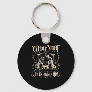 Oh Holy Night Let Us Adore Him Christmas Christian Key Ring