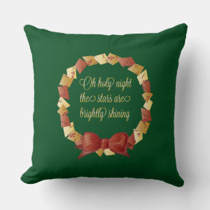 Oh Holy Night Lyrics Design Cushion