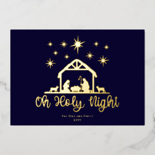 Oh Holy Night Script Typography Nativity 3 Photo