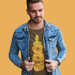 Oh, Honey Bear Shaped Bottle of Honey Graphic T-Shirt<br><div class="desc">Pity them with style with this graphic tee featuring a simple illustration of a bear-shaped bottle of honey in orange and yellow with the mildly patronising phrase "Oh,  Honey" on its belly in distressed style lettering for a classic,  vintage look.</div>
