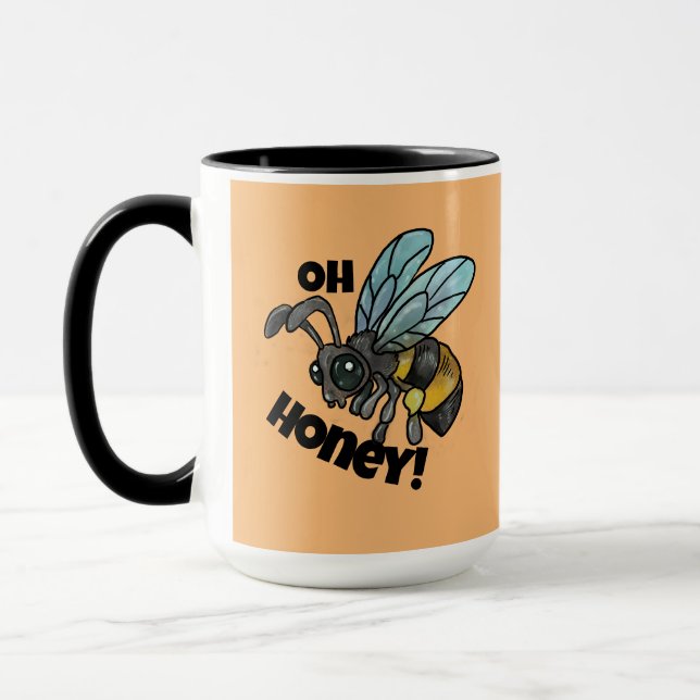 Oh Honey! Cute Bee Mug (Left)