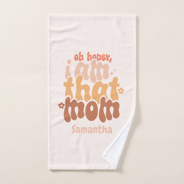 Oh Honey, I Am That Mum Bath Towel Set (Hand Towel)