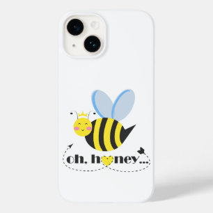 Oh Honey Valentines queen Bee character with tiara Case-Mate iPhone 14 Case