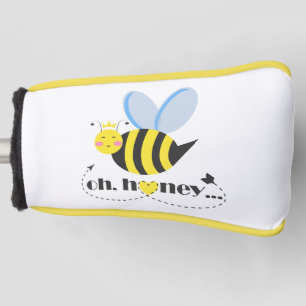 Oh Honey Valentines queen Bee character with tiara Golf Head Cover