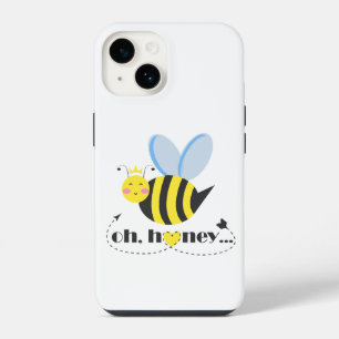 Oh Honey Valentines queen Bee character with tiara iPhone 14 Case