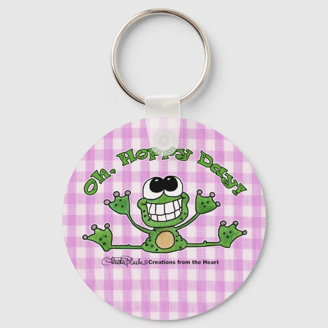 Oh, Hoppy Day-Frog Key Ring (Front)