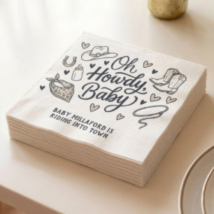 Oh Howdy Baby Cowboy Baby Shower Napkins Western