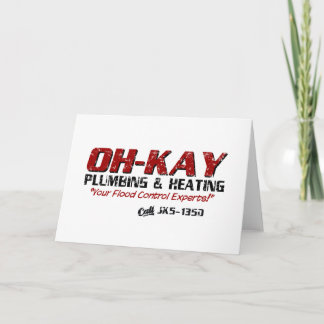 OH-KAY Plumbing & Heating (Distressed) Holiday Card