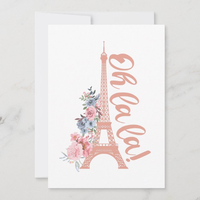 Oh La La - Eiffel Tower Paris France (Front)