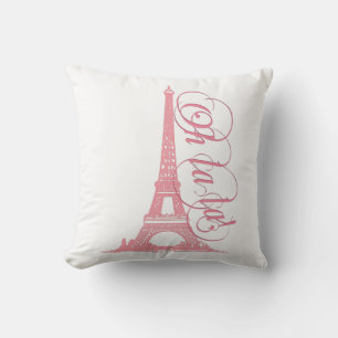 Oh La La - Eiffel Tower Paris France Cushion