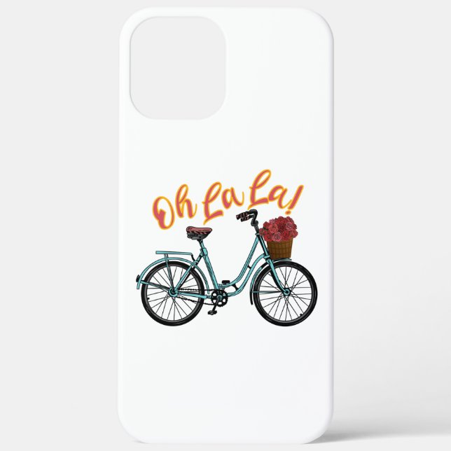 Oh La La French Bicycle Funny French Sayings Case-Mate iPhone Case (Back)