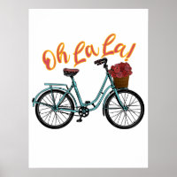 Oh La La French Bicycle Funny French Sayings