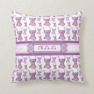 Oh La La French Victorian Corsets Vintage Cushion