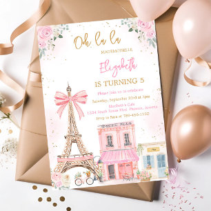Oh La La Parisian Paris Birthday Party Invitation