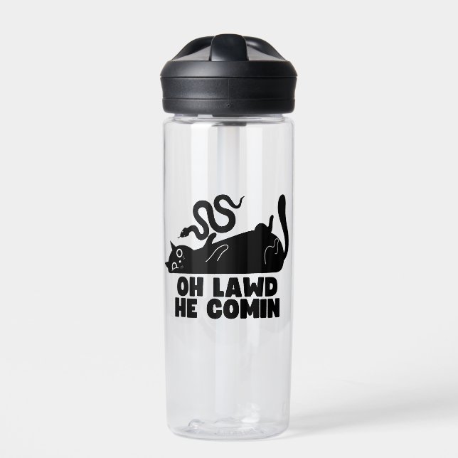 Oh Lawd He Comin Water Bottle (Front)