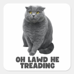 Oh Lawd He Treading Square Sticker