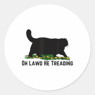 Oh Lawd He Treading Vote Harris Waltz 2024 Kamala Classic Round Sticker
