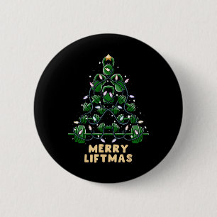 Oh Liftmas Tree Kettlebell Gym Ugly Christmas  6 Cm Round Badge