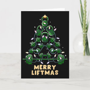 Oh Liftmas Tree Kettlebell Gym Ugly Christmas  Card