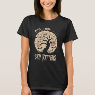 Oh Look Sky Kittens Halloween Funny Bats Lover T-Shirt