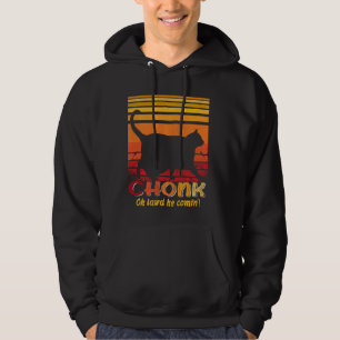 Oh Lord He Coming Chonk Scale Cat Meme Memes Hoodie