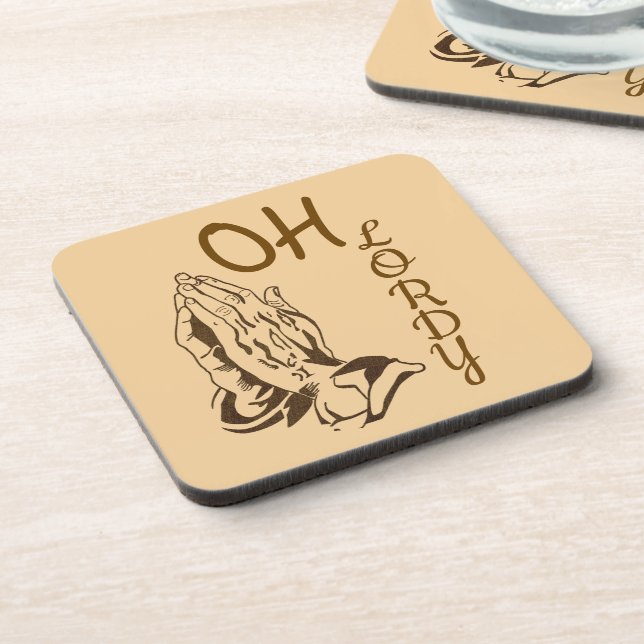 Oh Lordy Beverage Coaster (Left Side)