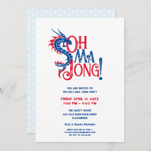 Oh Mah Jong!   Mah-Jongg Invitation